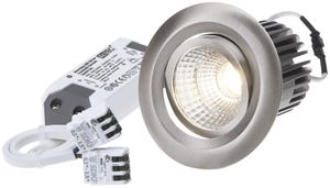 EB-LED-Spot maxLUCE MOVE 10.5W 230V DIM 830lm 927 Loch-Ø68mm 38° IP44 nickel