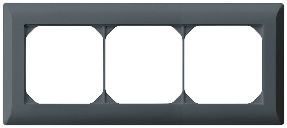UP-Abdeckrahmen kallysto.line 1×3 anthrazit horizontal 92×212mm
