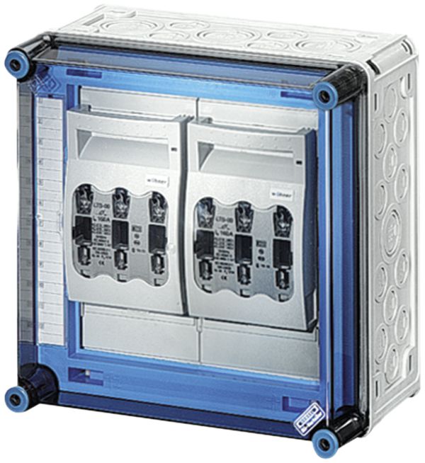 Scatola Hensel Mi, con adattatore 2×3P per interruttore principale, 400A, 5P