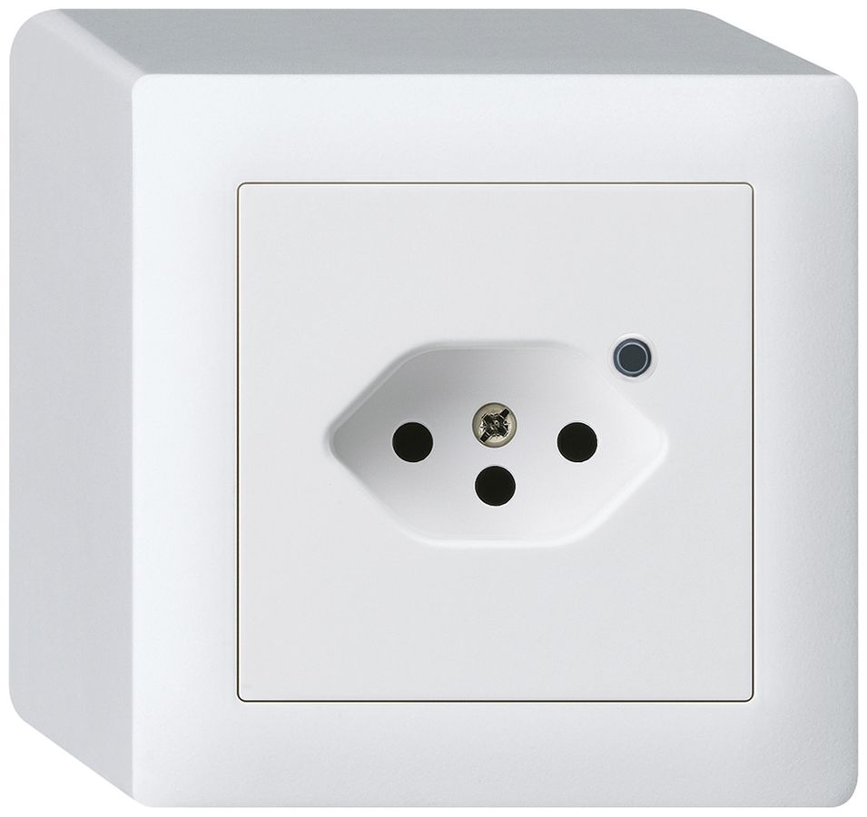 Prise AP Hager kallysto 1×T13 illuminé Q blanc ultra