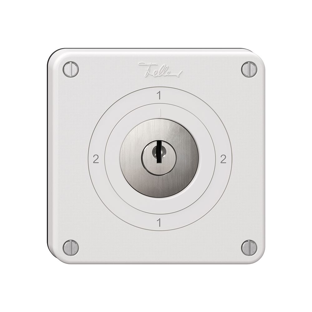 Interrupteur rotatif NEVO, 3/2L, avec serrure&2 clés, KS, 2-1-2-1, blanc