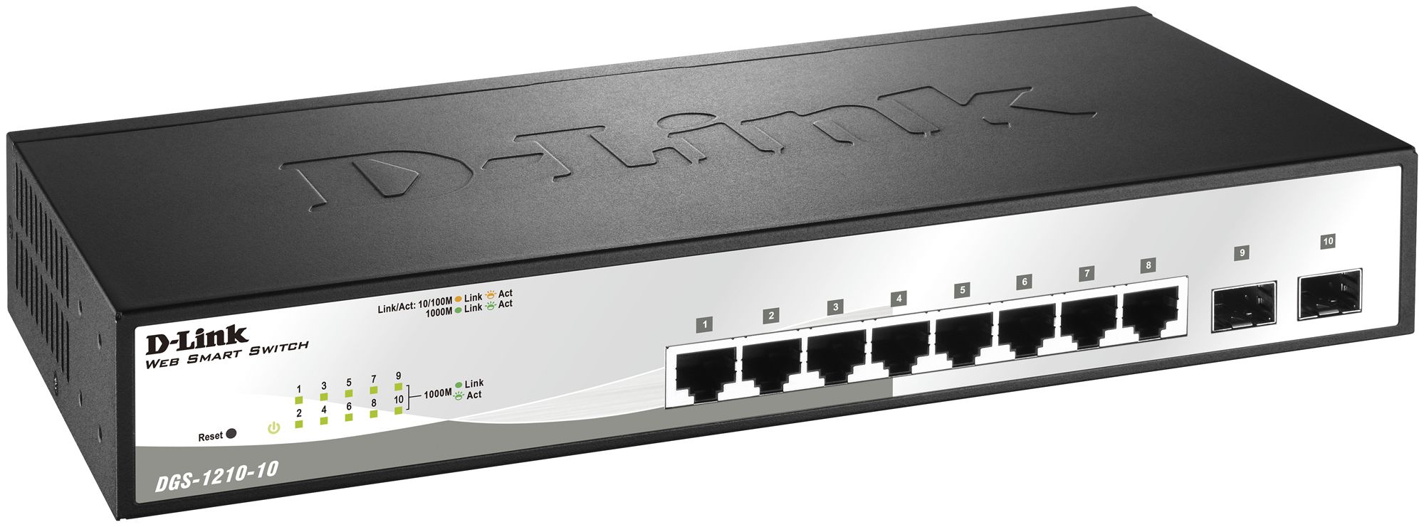 Switch D-Link DGS-1210-10/E, 10-Port smart managed Layer2/3 Gigabit