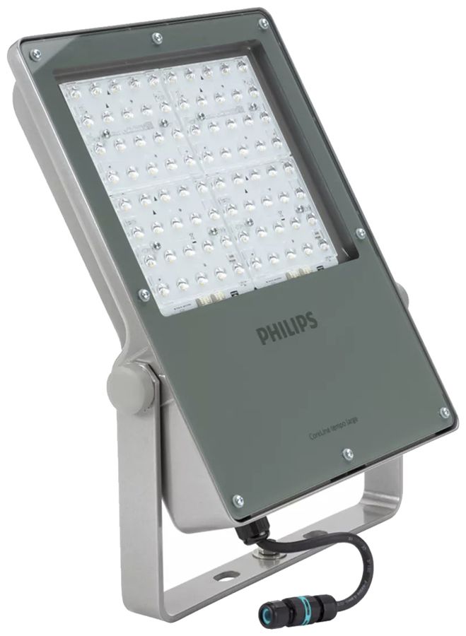 LED-Strahler Philips CoreLine Tempo L 209W 30000lm 740 IP66 70°×21° grau