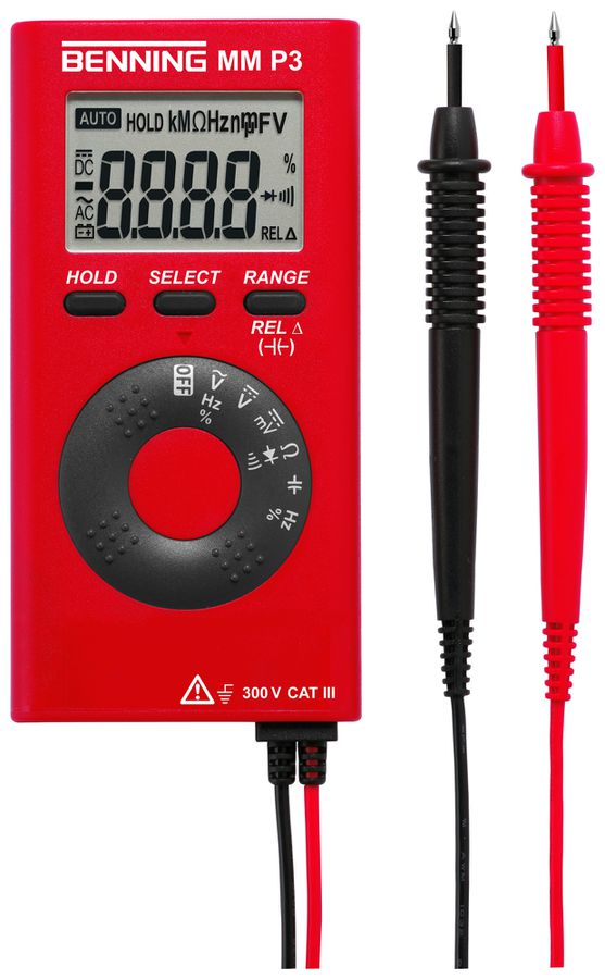 Digital-Multimeter Benning MM P3 600VUC 40MΩ CAT III 300V