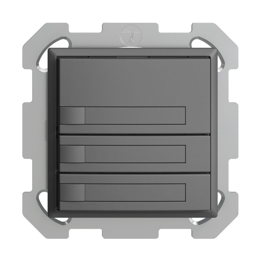 Poussoir KNX RGB ENC EDUE, 250mW, s.LED, a.papier, 3×poussoir, 1×touche, grf