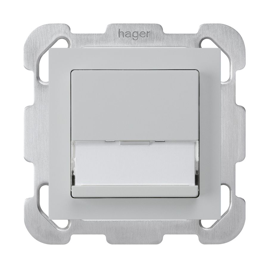 UP-Sonnerietaster kallysto hellgrau A/1L Namensschild 37×15mm Befestigungsplatte