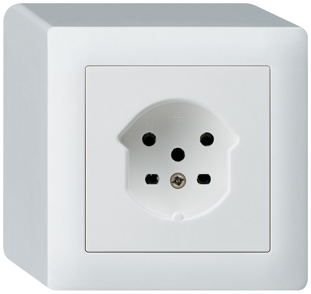 Prise AP kallysto T15 blanc bornes à vis