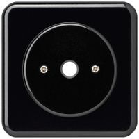 UP-Durchgangsdose basico schwarz Ø9mm ohne Klemmeneinsatz