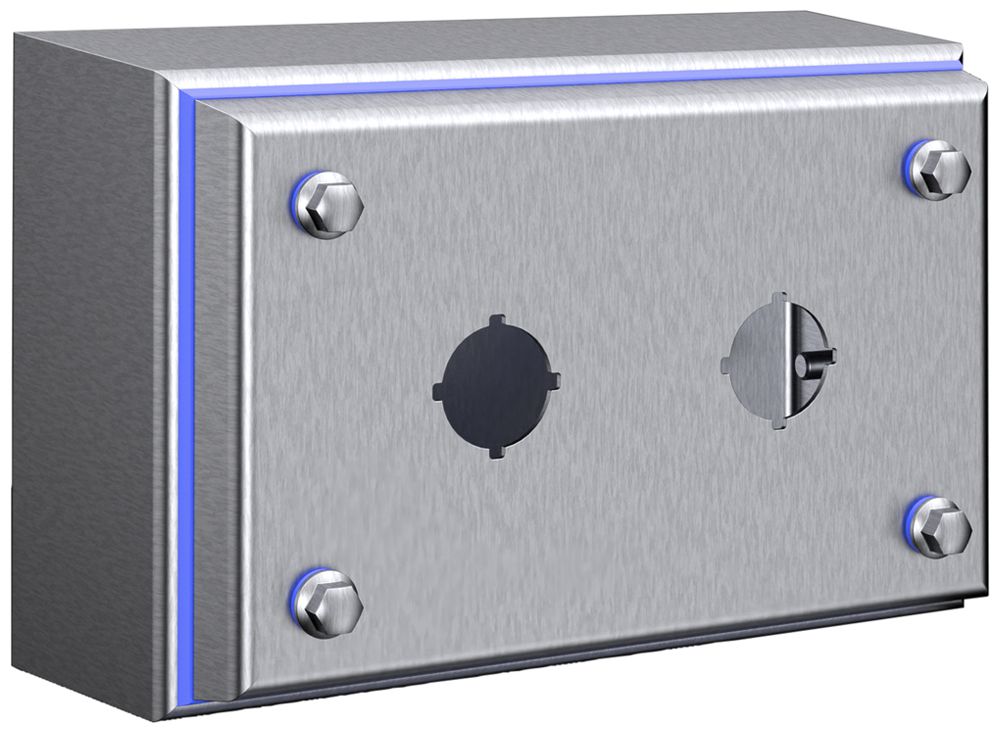 Aufbaugehäuse Rittal HD 1682.600 2×Ausschnitt 22.5mmØ 100×160×90mm Ed-St