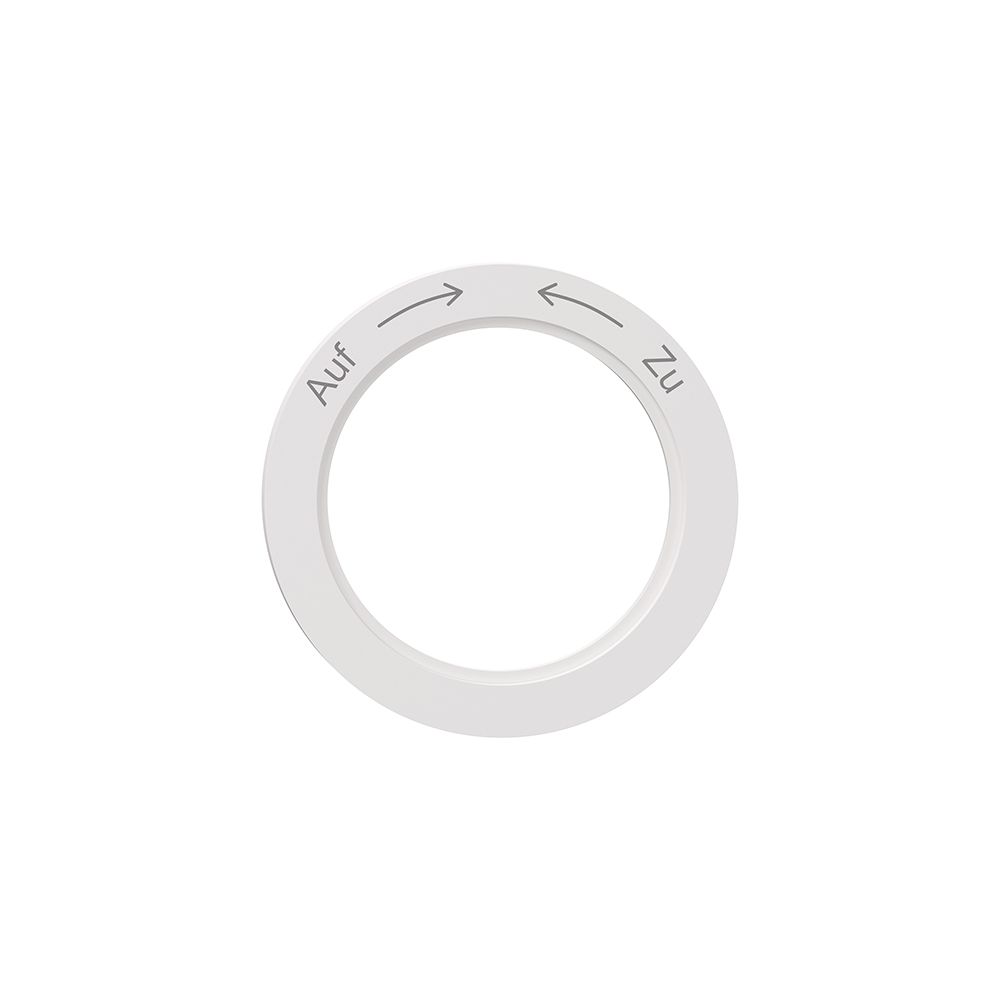 Kennscheibe NEVO, f.Drehschalter, Auf-> <-Zu, weiss