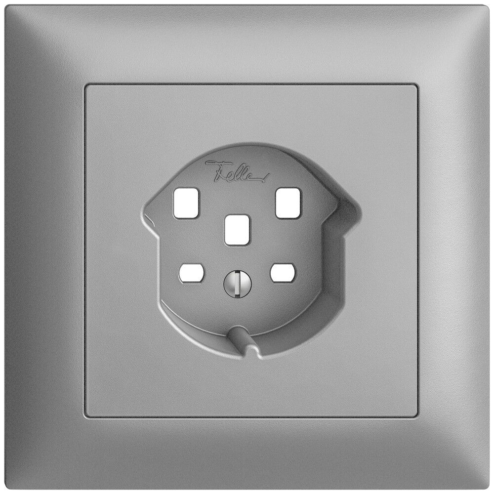 Frontset EDIZIOdue silver 88×88mm 1×T25