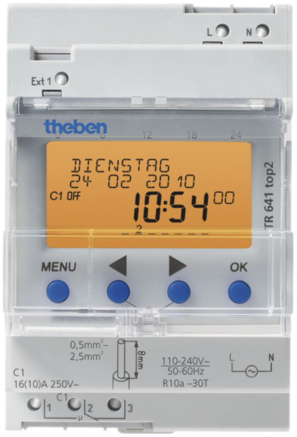 REG-Schaltuhr digital Theben TR 641 top2