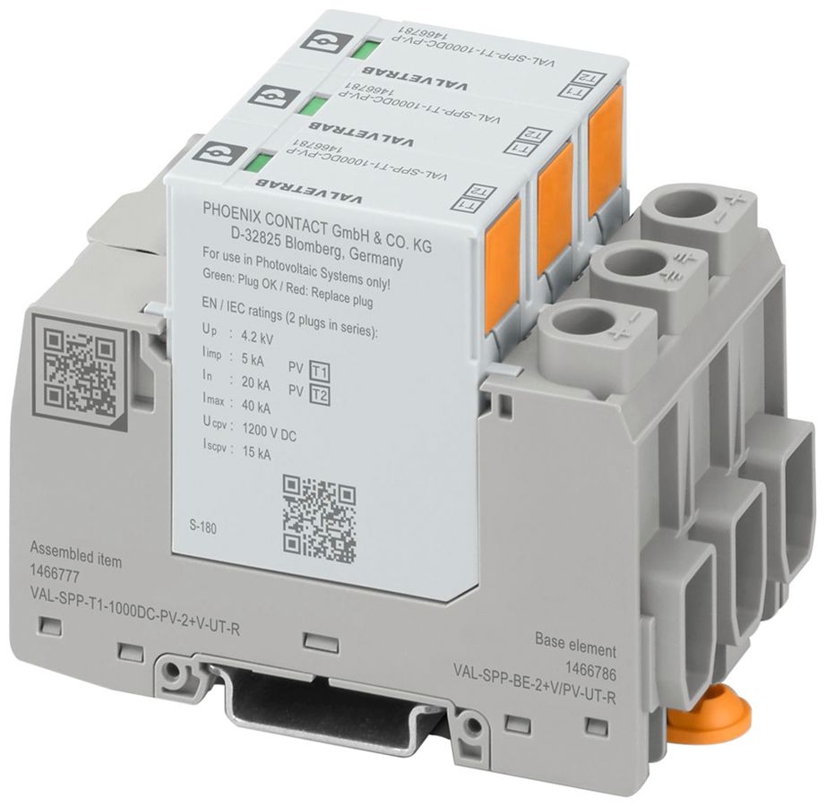 PV-Kombiableiter PX VAL-SPP-T1-1000DC-PV-2+V-UT-R DC 3L 1200V 3TE