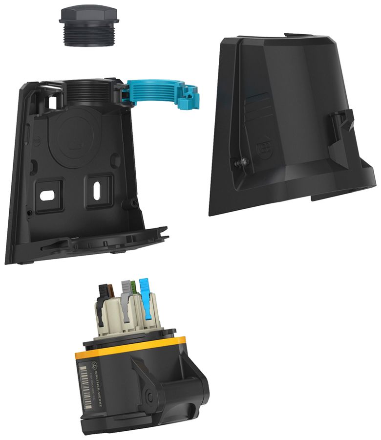 AP-Steckdose CEE NEO 5P 32A 380…415V 6h rot IP54 schraublose Klemme