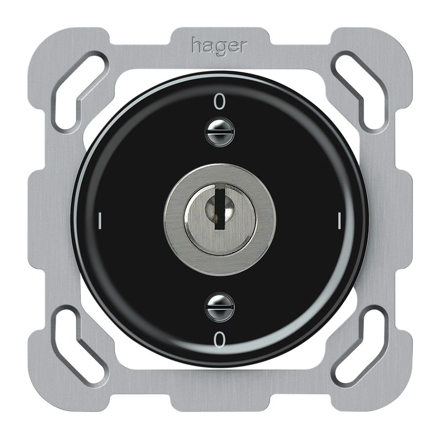 UP-Schlüsselschalter origin Ausschalter 0/3L 16A 250V 0-I-0-I 77×77mm schwarz