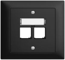 EB-Montageset S-One EDIZIOdue FKE für 2×RJ45 gerade, schwarz