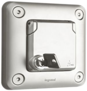 UP-Steckdose Soliroc FR verch. mit abschliess.Klappdeckel