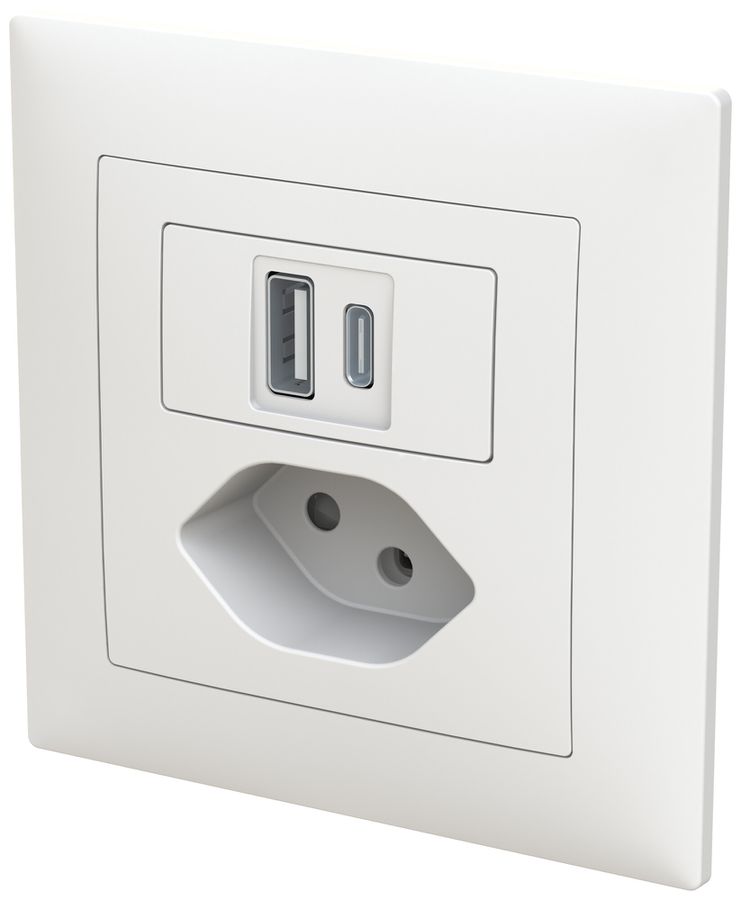 Prise de charge USB ENC ABB Sidus 1×USB-A 1×USB-C + T13 3000mA OUT:5V bc