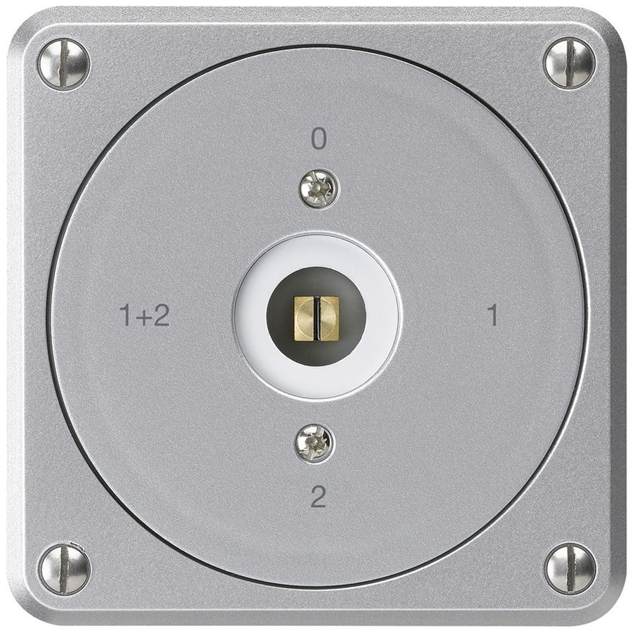 Interrupteur à clé carrée ENC robusto sans clapet 1/1P aluminium combi