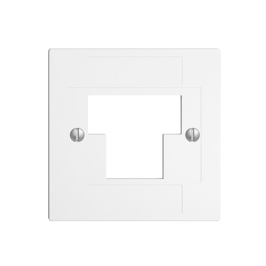 Placca frontale 1×TT,2×RJ45 bianco ITplus ITM EDIZIOdue