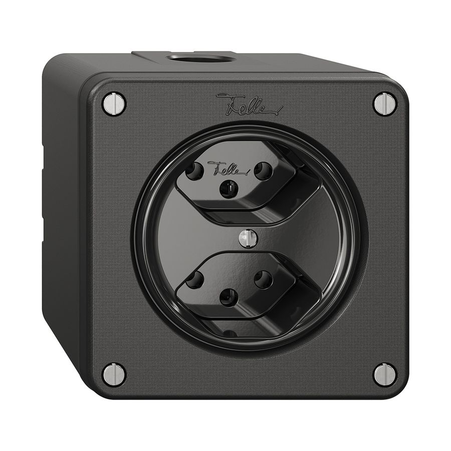 Prise NAPU NEVO, 2×T13, noir