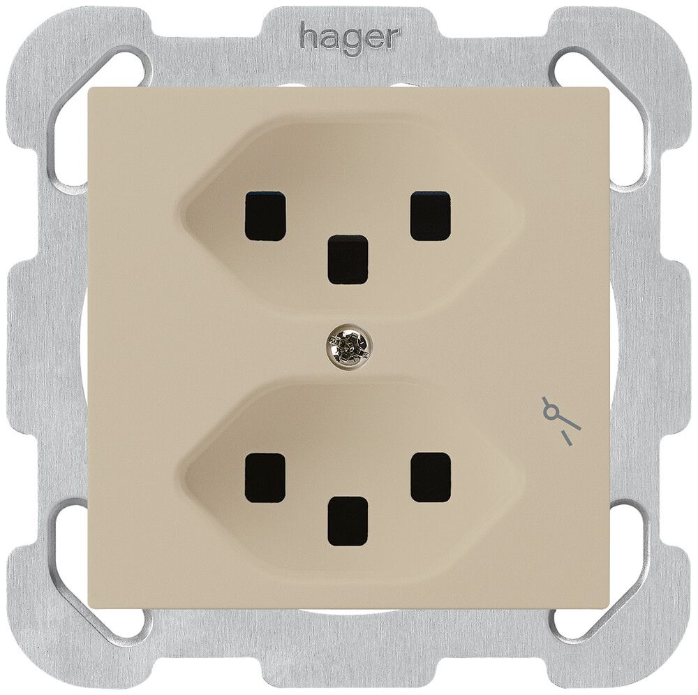 Presa INC Hager kallysto 2×T23 1×S B beige