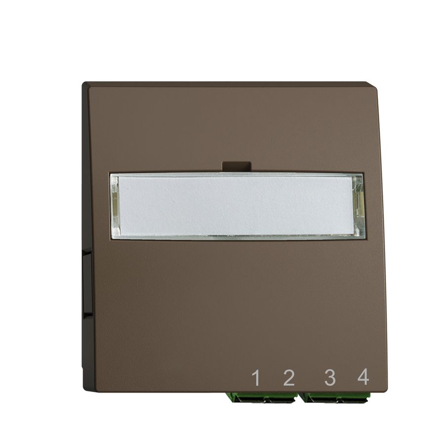 UP-Anschlussdose FTTH EDIZIOdue FH 2×LC APC Duplex F coffee