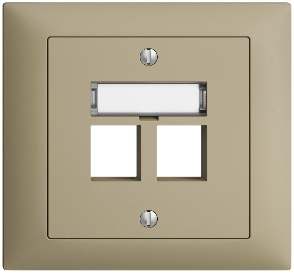 EB-Montageset EDIZIOdue FKE, Geradeauslass, für 2×Keystone, sand