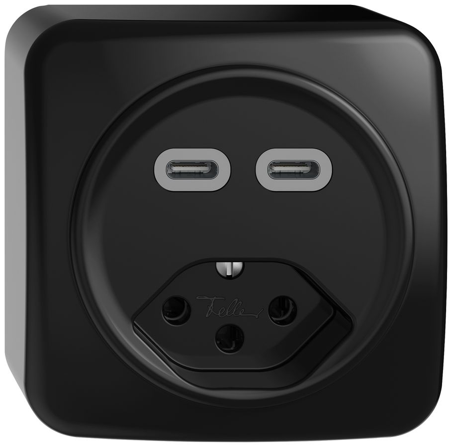 Prise de charge USB AP STANDARDdue SNAPFIX® USB C+C/T13 3A 230V AC no