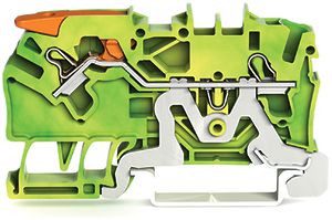 Borne de protection WAGO TOPJOB-S 2.5mm² 2L vert/jaune série 2102