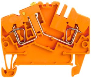 Borne de test sectionnable WM ZTR 2.5-2 connexion à ressort 2.5mm² TS35 orange