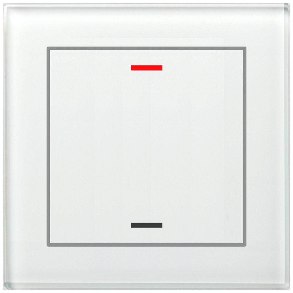 Pulsante KNX RGBW INC MDT BE-GTL10W.01 1t/2a vetro bianco "neutrale"