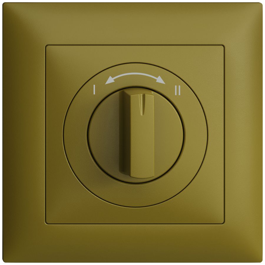 Frontset EDIZIOdue I<->II olive 88×88mm für Schwenktaster