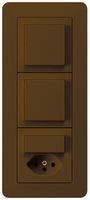 UP-Kombination kallysto.trend Gr.I-I-I vertikal 2×Schalter S3+S3/Typ 13 braun