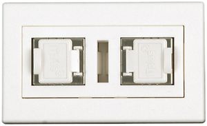 Boîte cat.6 FLF 2p.2RJ45/s blanc