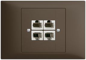 EB-Dose 4×RJ45/u 4P getr. EDIZIOdue coffee ITplus