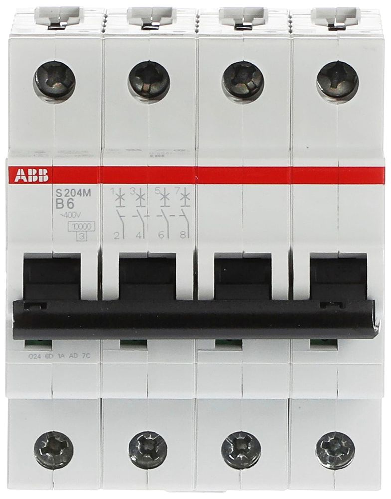 Disjoncteur ABB S204M-B6 6A B 10kA