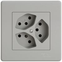 Prise ENC EDIZIO.liv SNAPFIX® 3×T13 grc