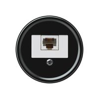 Anschlussdose origin RJ45 8(4) Kat.6 gerade 60×60mm schwarz