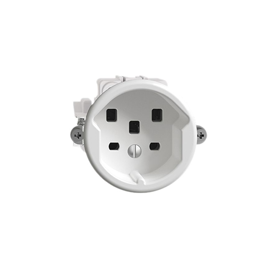 UP-Steckdose FH T25 16A weiss, Schraubklemmen