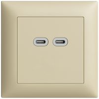 UP-Steckdose USB 18W 2×Typ C Feller EDIZIOdue FMI 230V 3600mA vanille