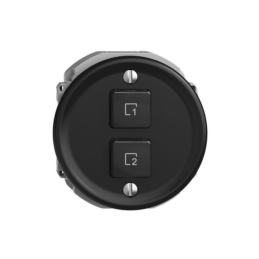 Commande pour poussoir scène 2 scènes vert./2T WLAN Sdue Wiser noir