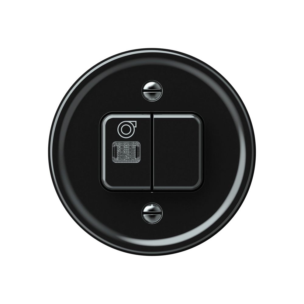 Frontset origin Schalter S3+3 Licht + Ventilator beleuchtet 60×60mm sz