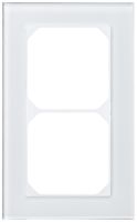 Abdeckrahmen KAL.art 2×1 154×94mm Glas weiss