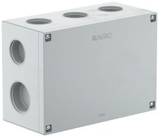 AP-Abzweigdose AGRO IP65, leer, grau, 105×150×70mm, ohne Klemmen