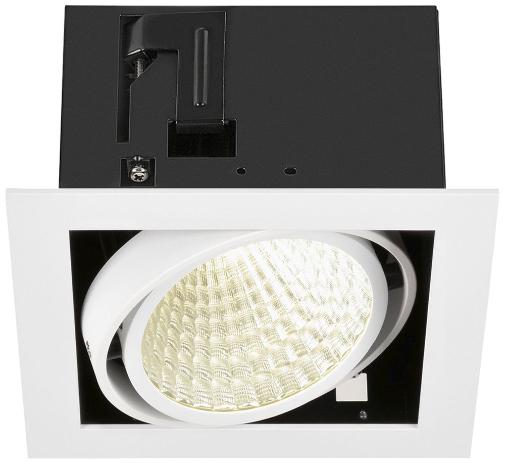 Downlight LED SLV KADUX 27W 3350lm 940 30° DALI 195×195mm blanc