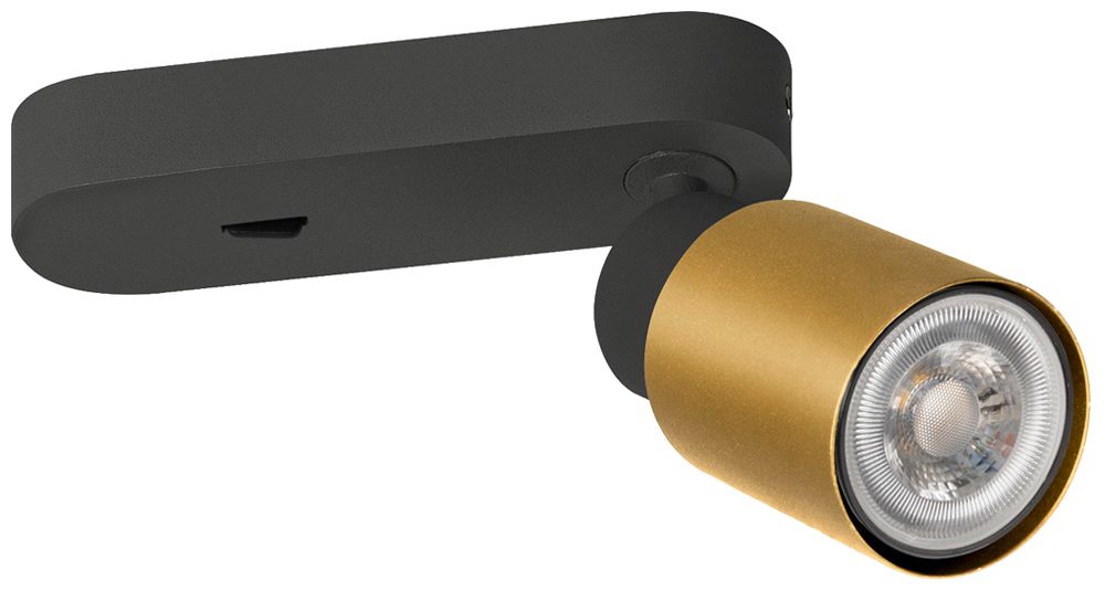 Spot SLV PURI 2.0 Tube CW GU10 1×6W REG Ø55×150×87mm nero/oro