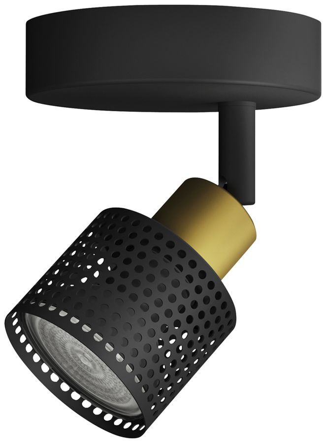 Spot Philips Niall GU10 1×5W Ø100×109×86mm schwarz/Messing