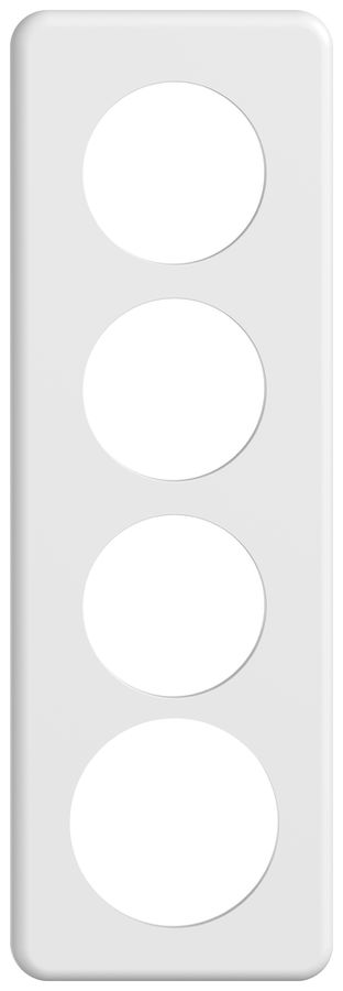 UP-Abdeckplatte STANDARDdue SNAPFIX® 4×1/1×4 3×Ø50 1×Ø58 90×270mm ws