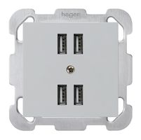 UP-Steckdose 4×USB kallysto B 2400mA hellgrau